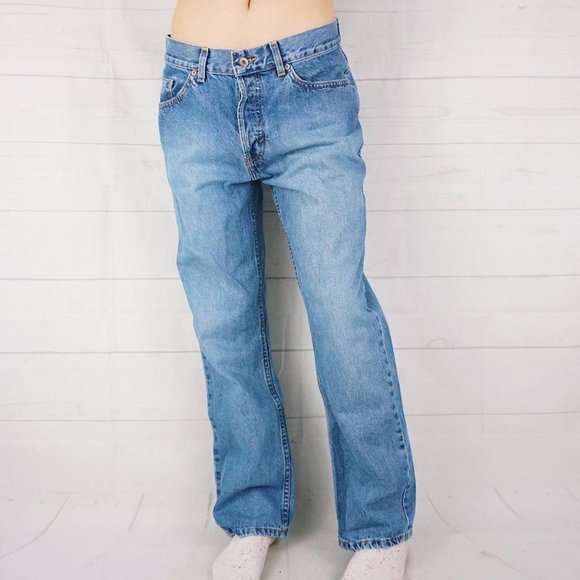 🍓VINTAGE GAP LIGHT WASH BUTTON FLY HIGH WAISTED JEANS🍓 - Picture 3 of 4